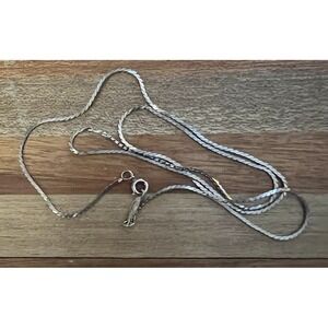 Napier Silver tone Necklace  22" Chain Vintage